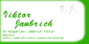 viktor jambrich business card
